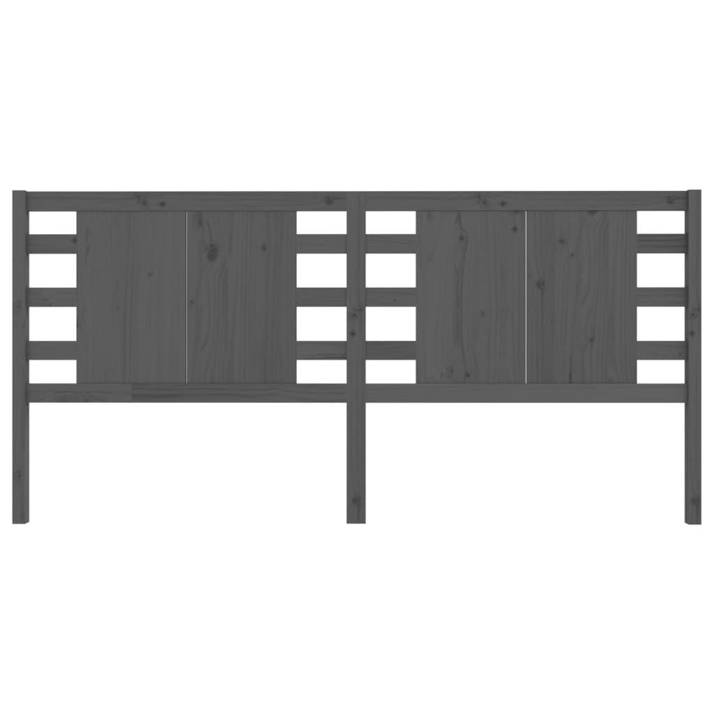 Kopfteil Grau 81x4x100 cm Massivholz Kiefer