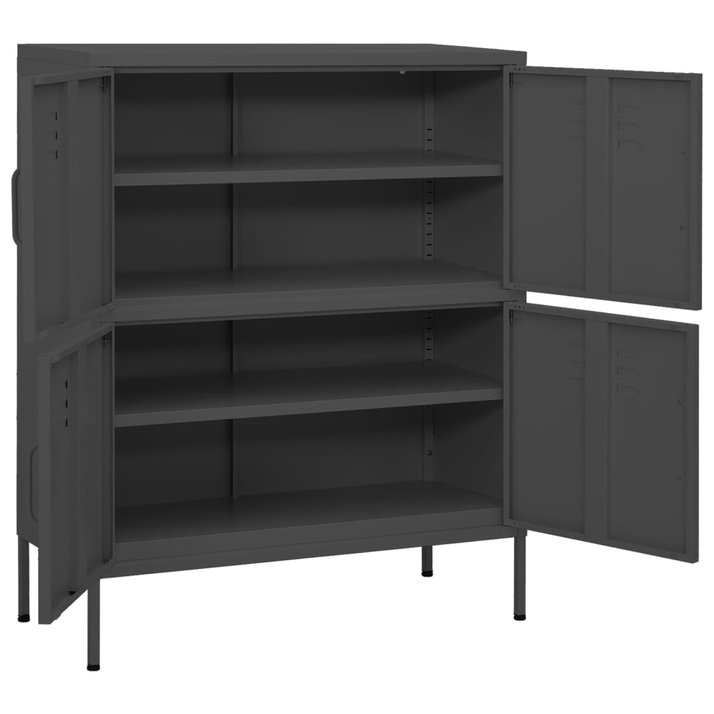 Lagerschrank Olivgrün 80x35x101,5 cm Stahl