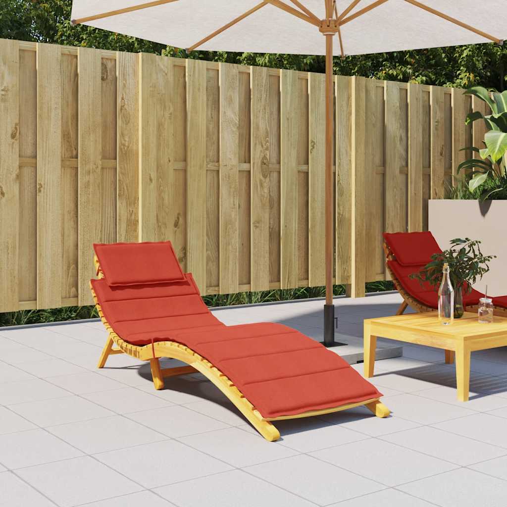 Sonnenliegen-Auflage Melange Anthrazit 186x58x4 cm Stoff