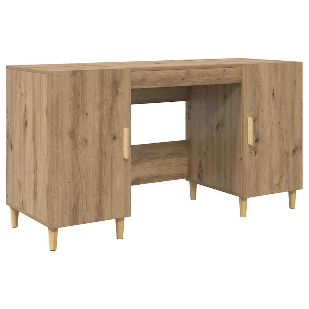 Schreibtisch Weiß 140x50x75 cm Holzwerkstoff
