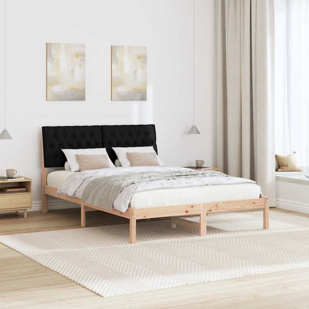 Bettgestell mit gepolstertem Kopfteil Braun 200 x 200 cm