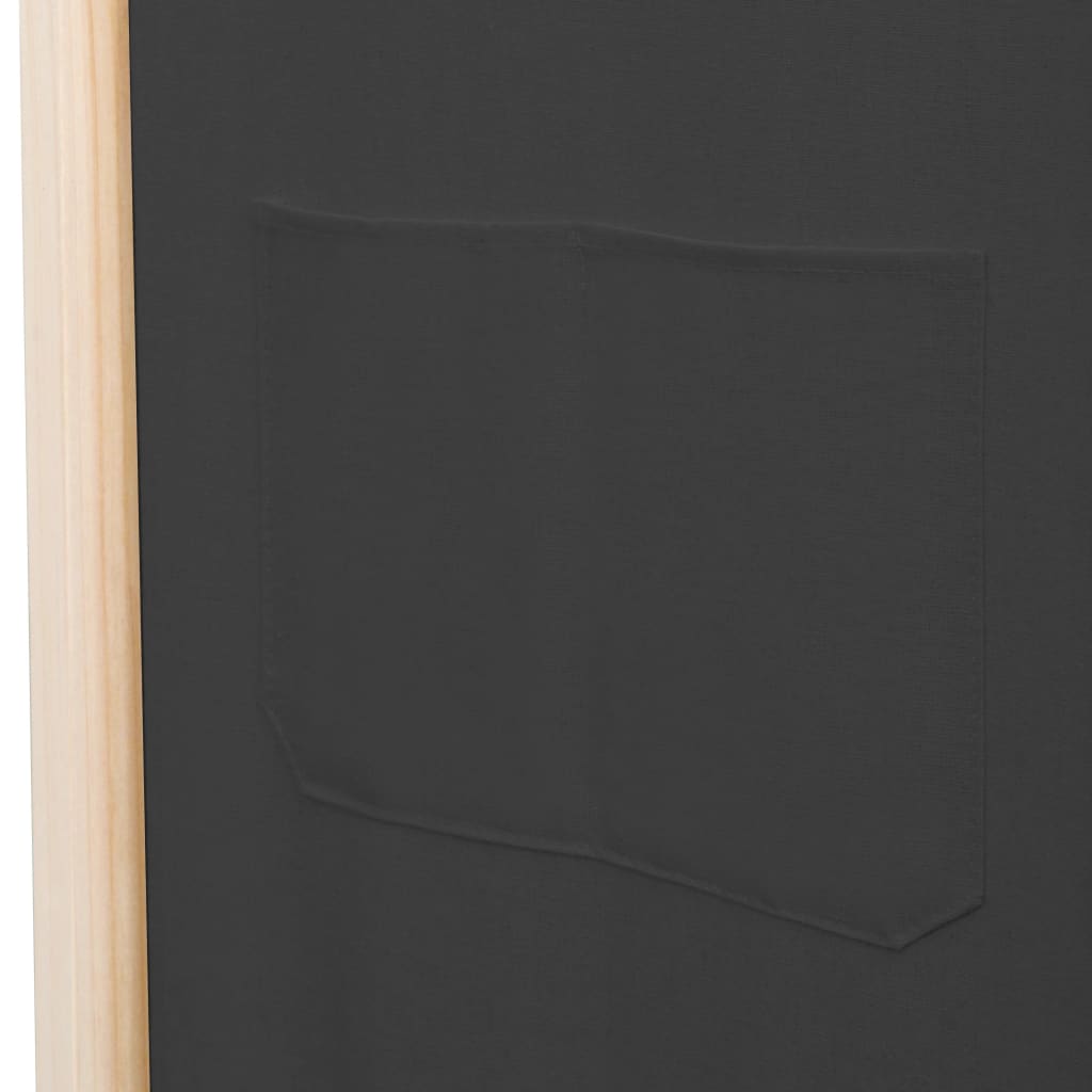 5-teiliger Raumteiler Creme 200 x 170 x 4 cm Stoff