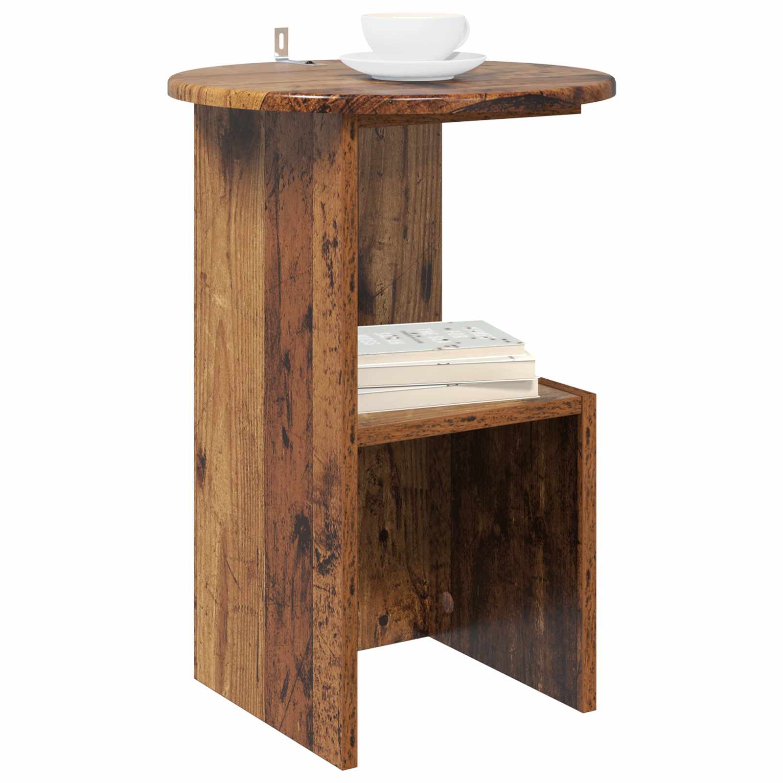 Beistelltisch Weiß Ø 39,5 x 55 cm Holzwerkstoff