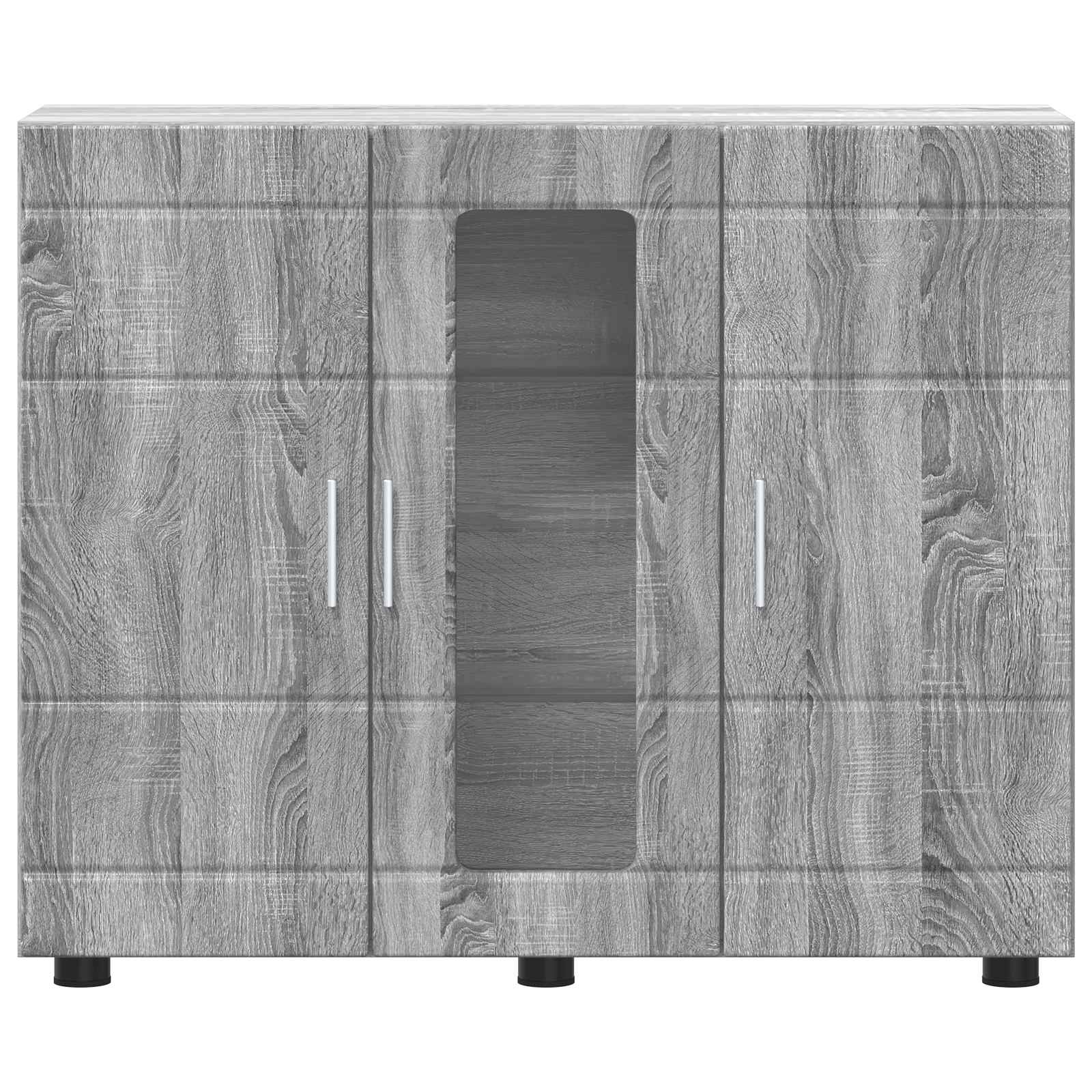 Highboard mit Regal FLORIN Weiß 60 x 35 x 182 cm Holzwerkstoff