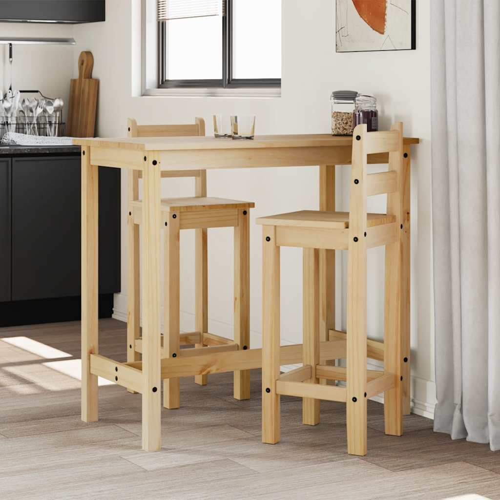 5-tlg. Bar-Set Massivholz Kiefer