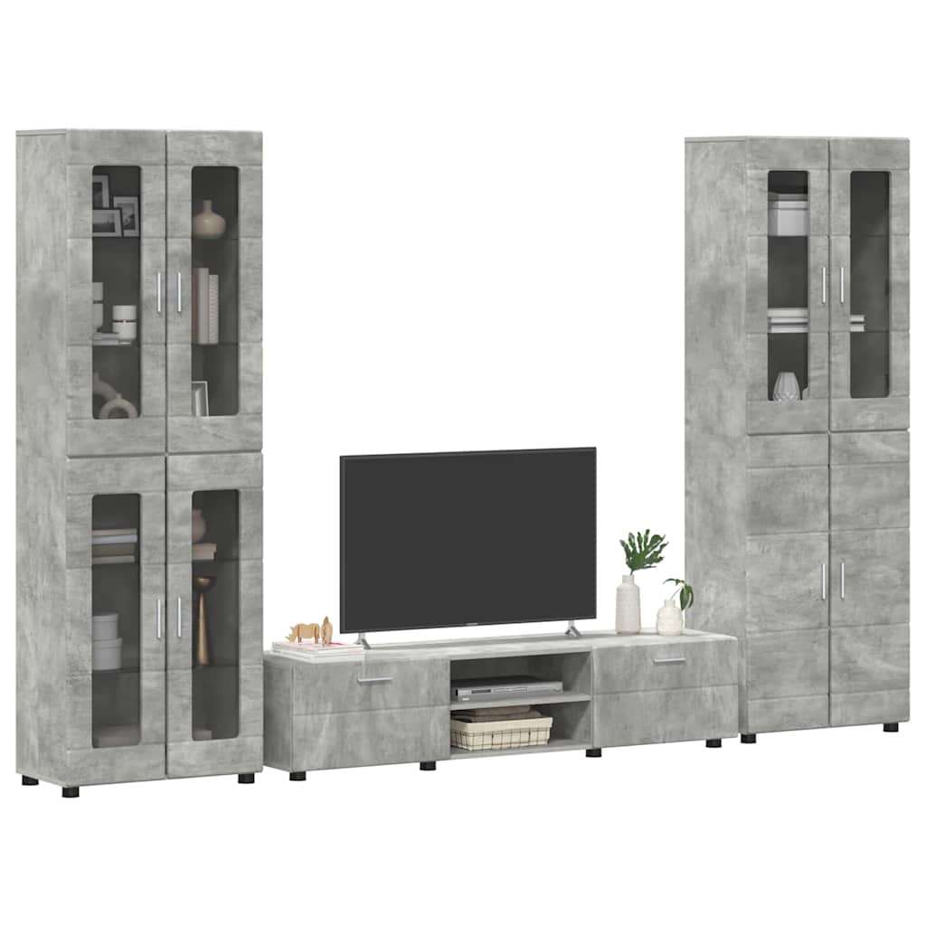 Highboard mit Regal FLORIN Weiß 60 x 35 x 182 cm Holzwerkstoff