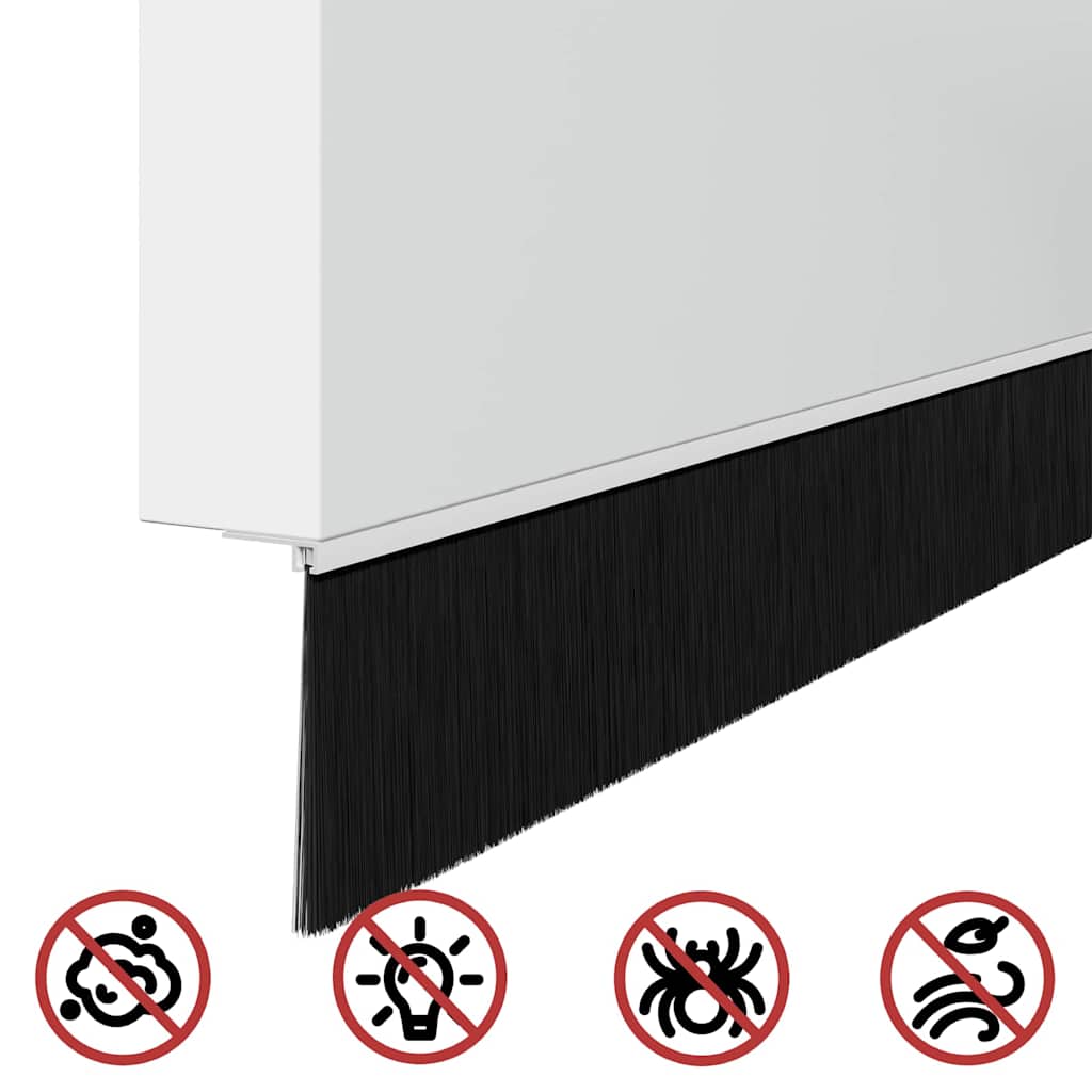 Selbstklebende Türbürstendichtungen 2 pcs Braun 100 cm