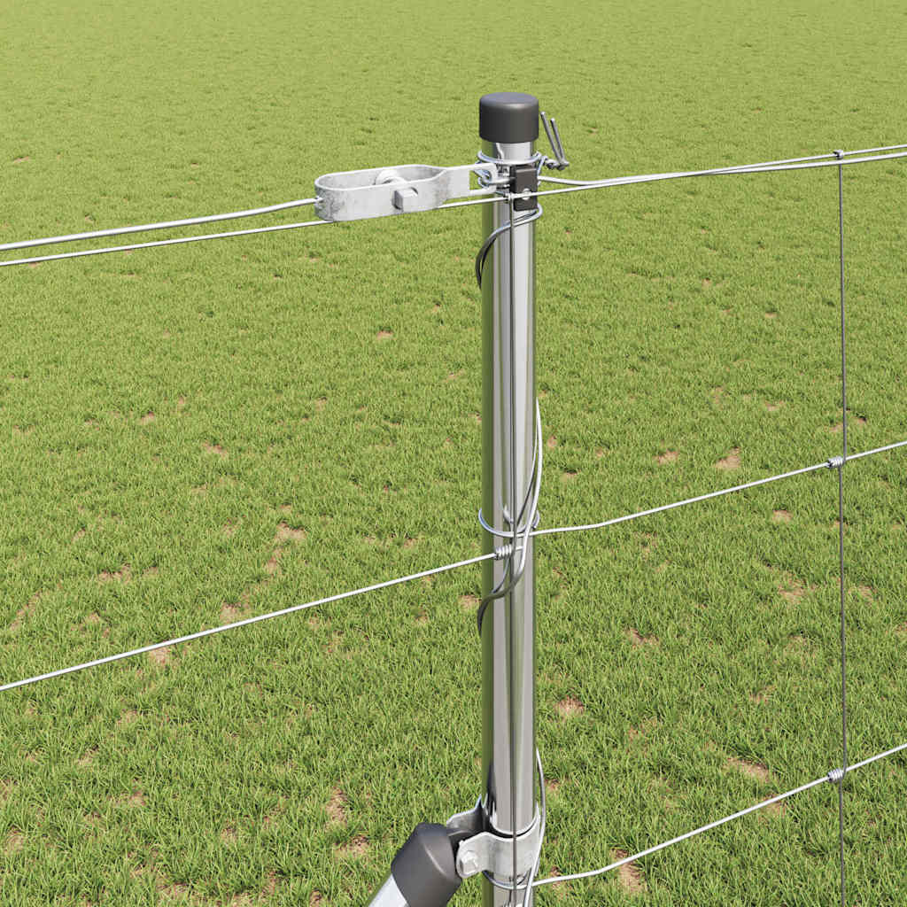 Ground Fix Geschweißter Drahtzaun 25 x 0,8 m Silber Netz