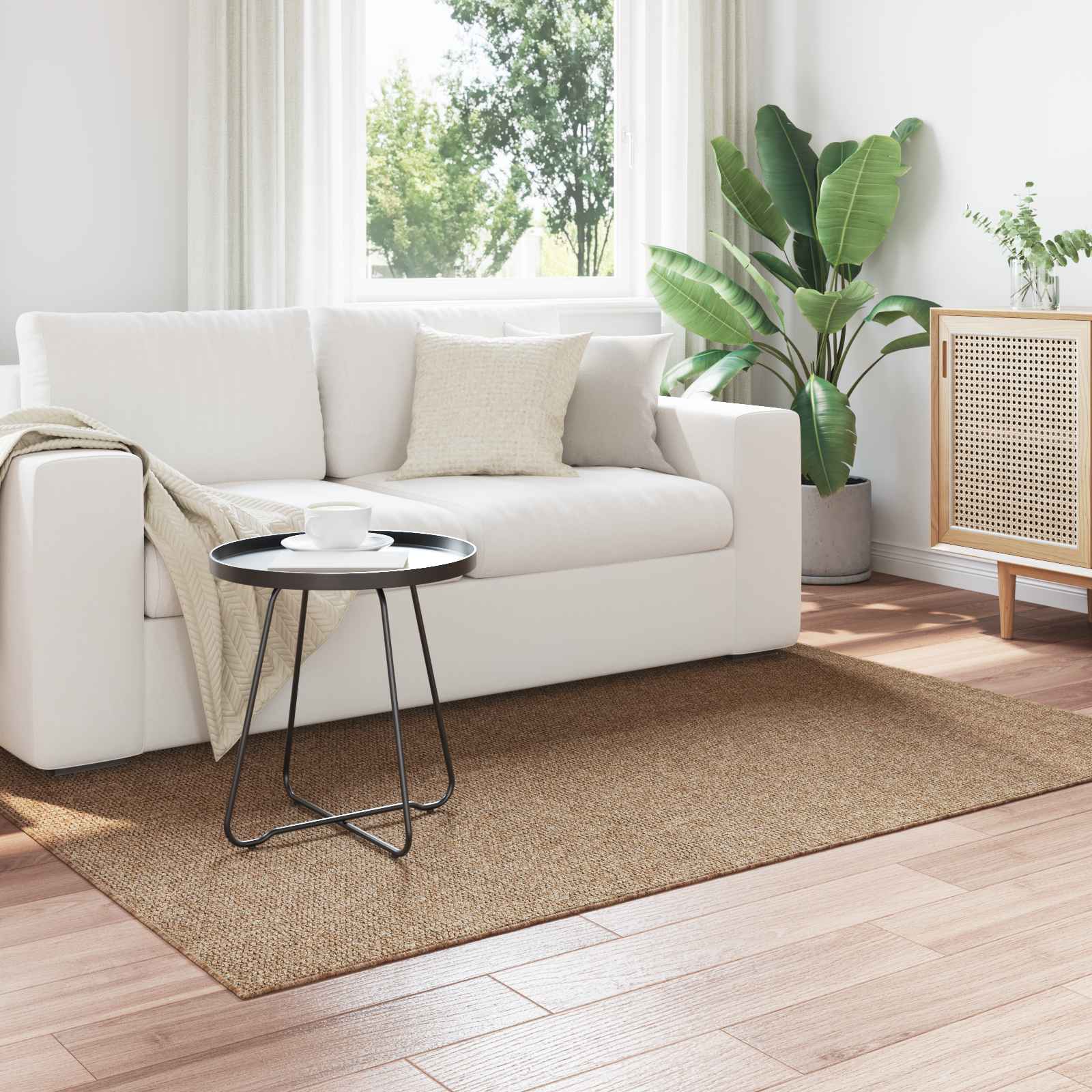 Bereichsteppiche Rechtwinklig AGIRA Natur 150 x 80 cm Polyester