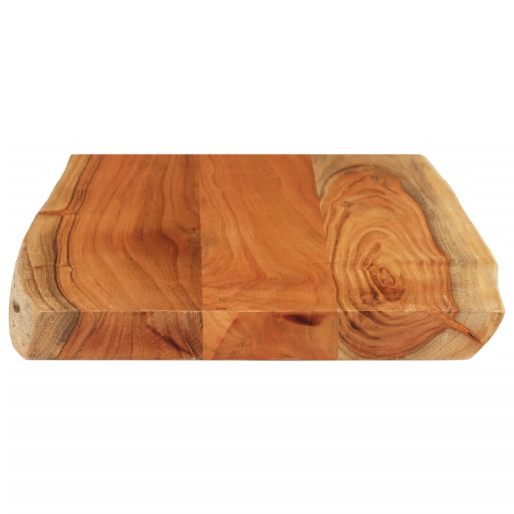 Tischplatte 40x40x2,5 cm Rechteckig Massivholz Akazie Baumkante