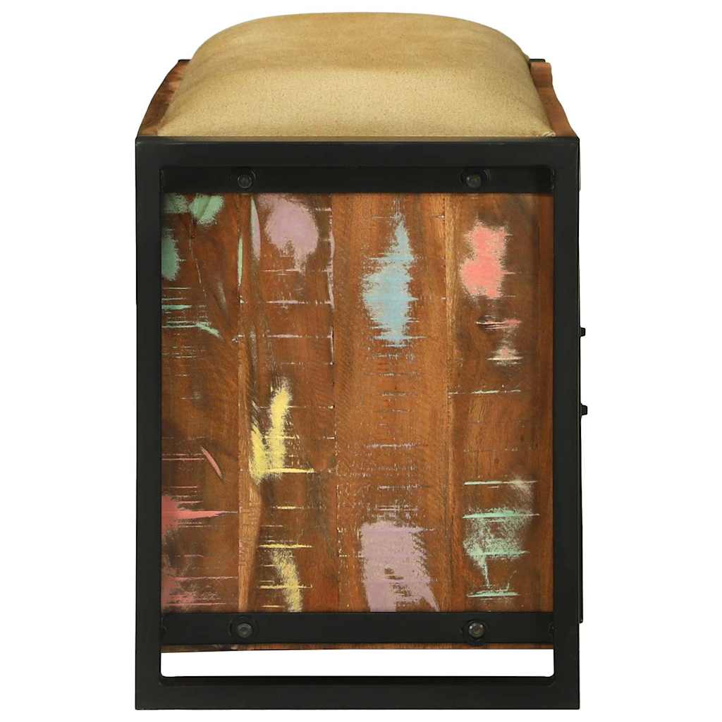 Bank Schrank Braun 100 x 35 x 50 cm Massivholz Mango