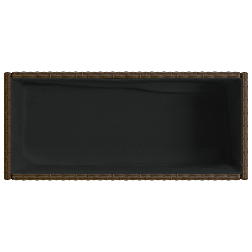 Hochbeete mit Ablage 2 Stk. Schwarz 70x28x70 cm Poly Rattan