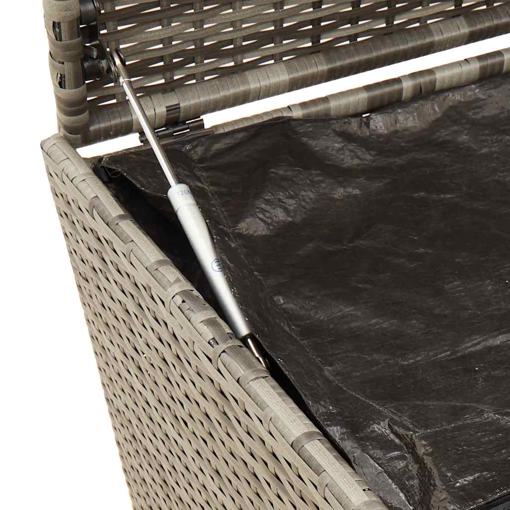 Gartentruhe Schwarz 283L Poly Rattan