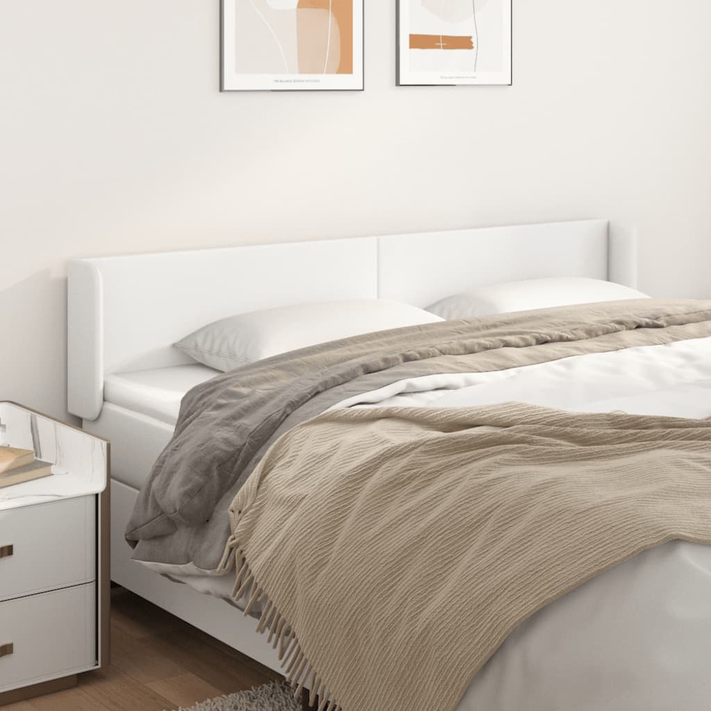 Kopfteil mit Ohren Creme 83x16x78/88 cm Kunstleder