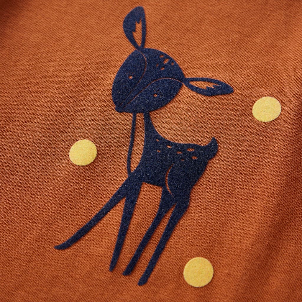 Kinder-Langarmshirt Cognac 128