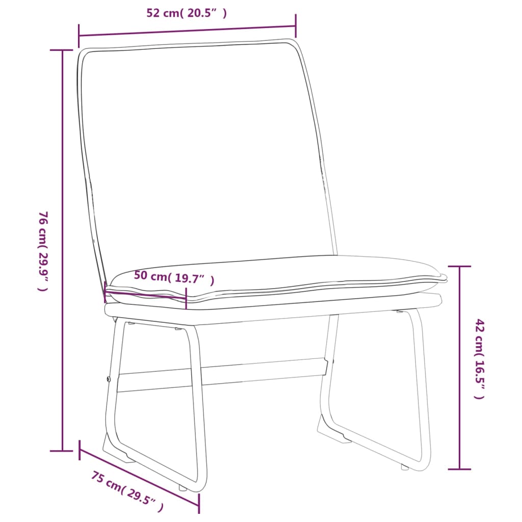 Loungesessel Hellgrau 52x75x76 cm Stoff