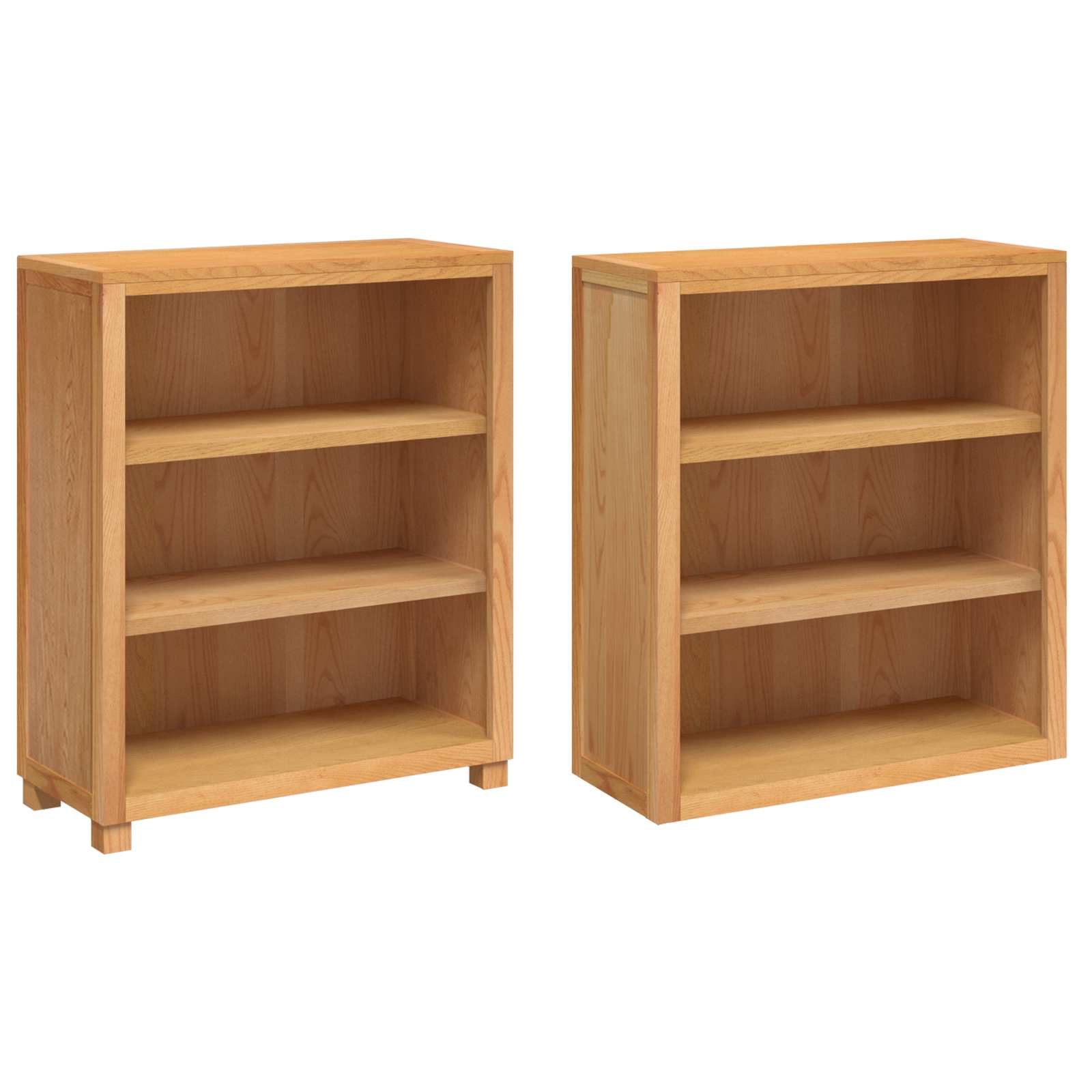 Aufbewahrungsmöbel-Set mit Regal 2 Stk. Natur 80 x 35 x 185 cm