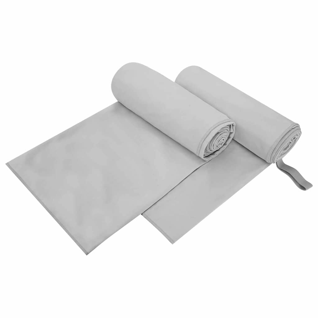 Sporthandtücher 2 pcs Schwarz 50 x 30 cm Polyester und Polyamid