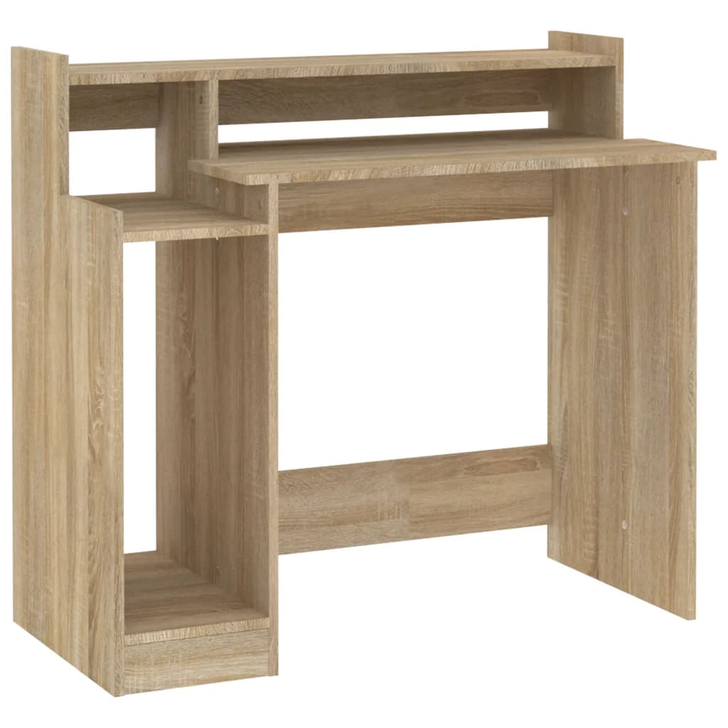 Schreibtisch mit LEDs Weiß 97x45x90 cm Holzwerkstoff