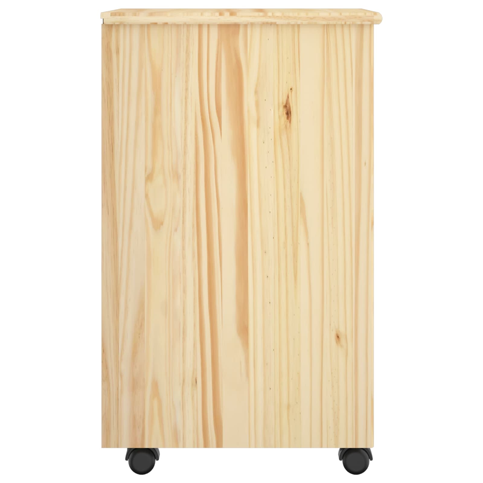 Rollschrank Honigbraun 63,5 x 39 x 65,5 cm Massivholz Kiefer