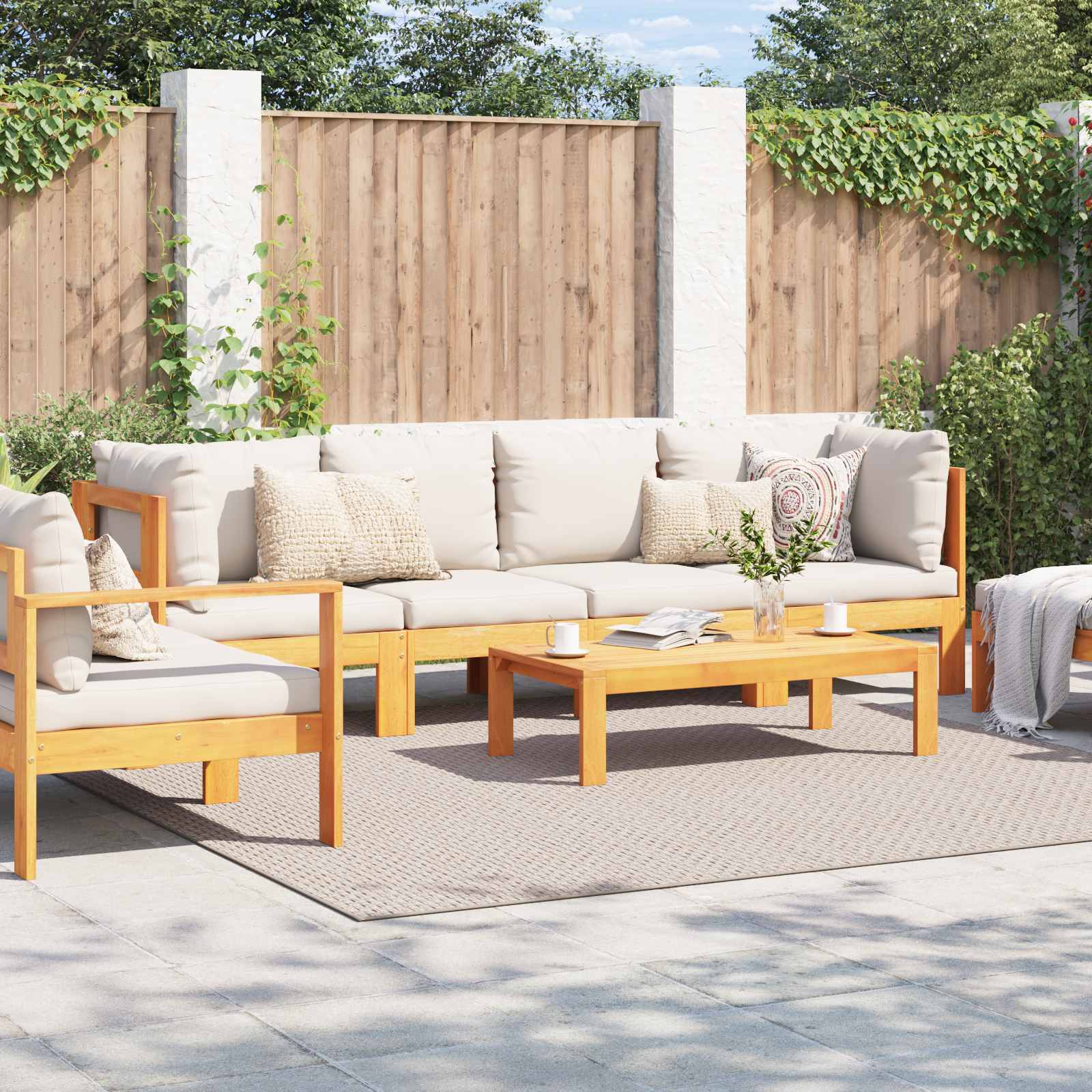 Bereichsteppiche Rechtwinklig FARO Creme 150 x 80 cm Polyester