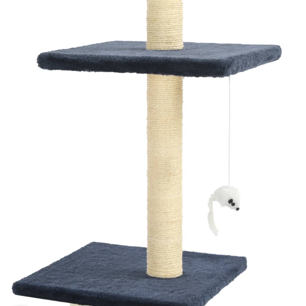 Katzenbaum mit Sisal-Kratzsäulen 260 cm Grau