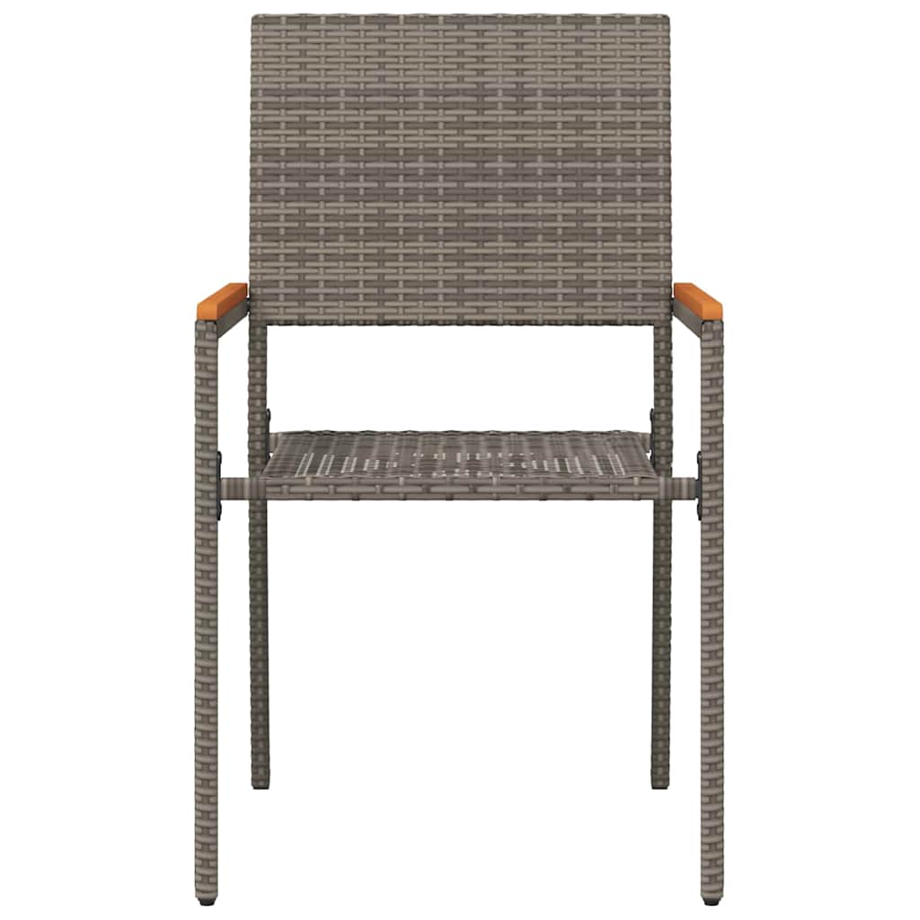 Garten Stapelstühle 4 pcs Braun und Schwarz 54 x 56 x 90 cm