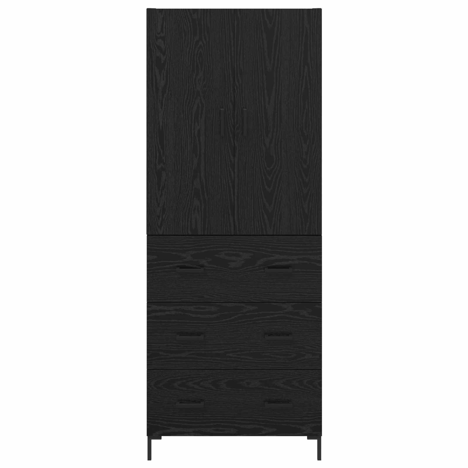 Highboard Betongrau 69,5x34x180 cm Holzwerkstoff