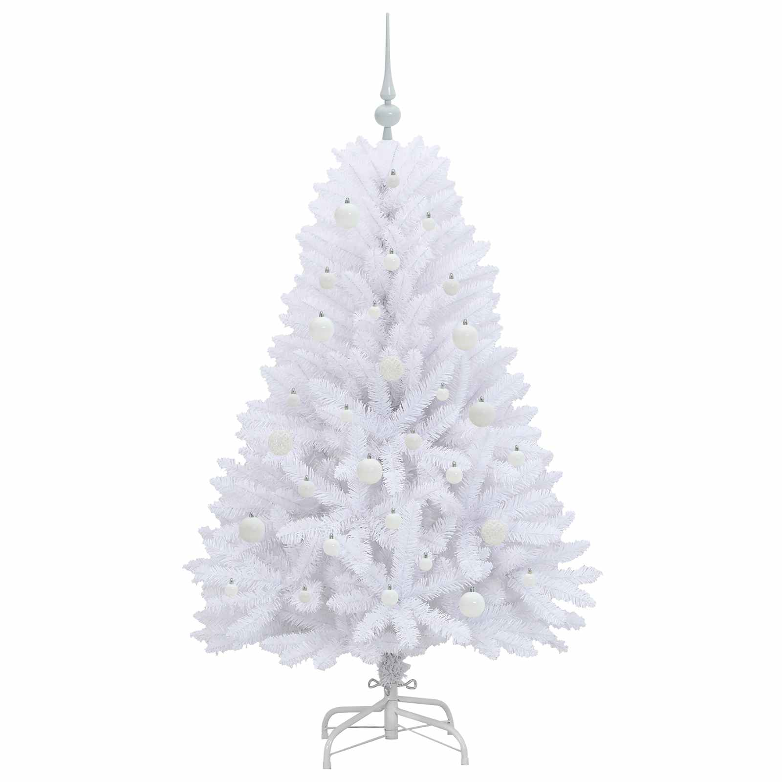 Künstlicher klappbarer Weihnachtsbaum Weiß 120 cm PVC und Stahl