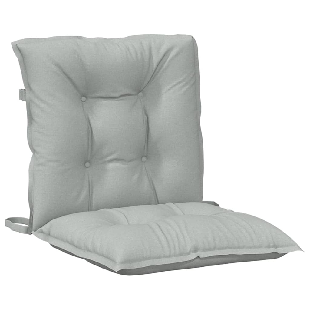 Niedriglehner-Auflagen 2 Stk Melange Anthrazit 100x50x7cm Stoff