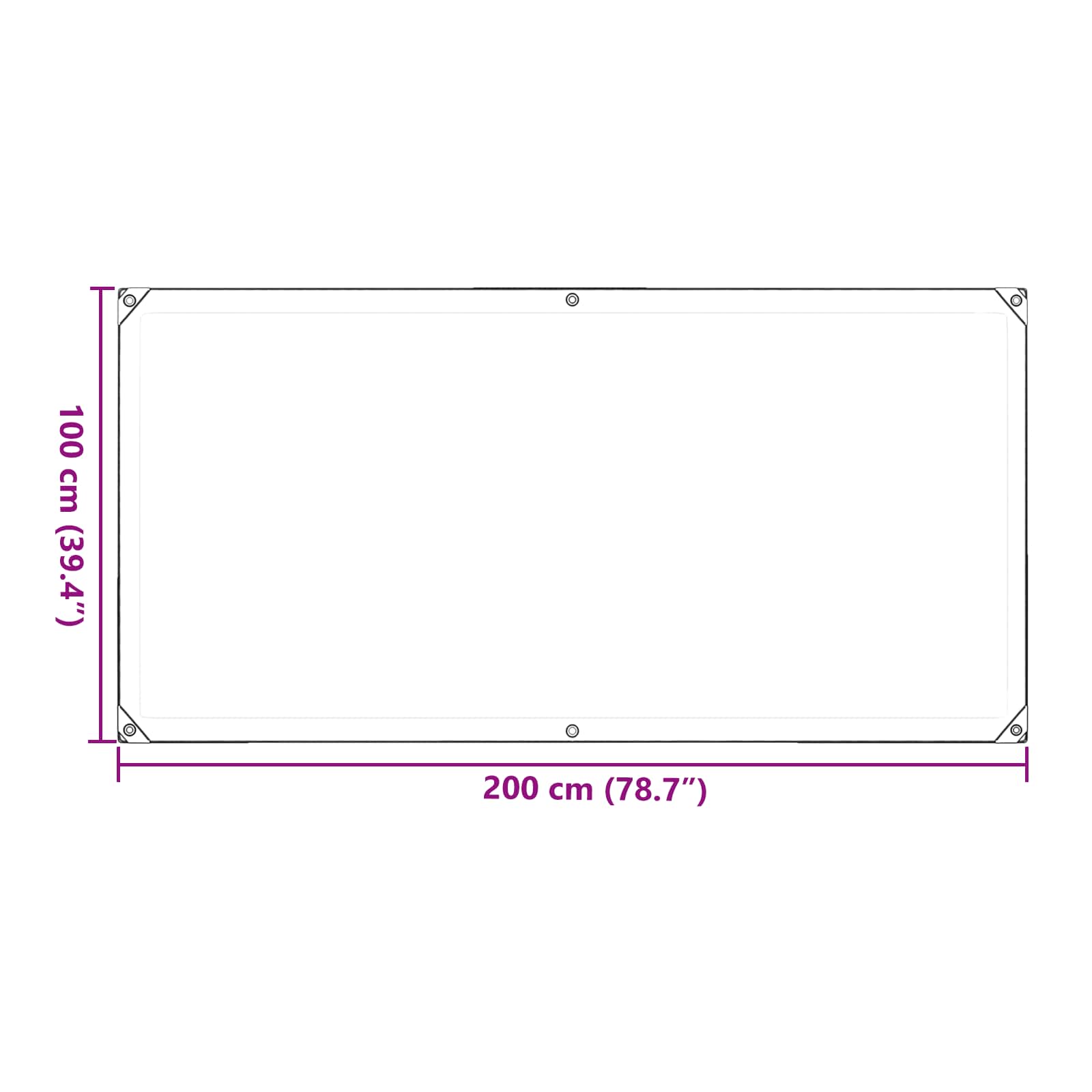 Pflanzenabdeckung mit Ösen 1x3 m PVC