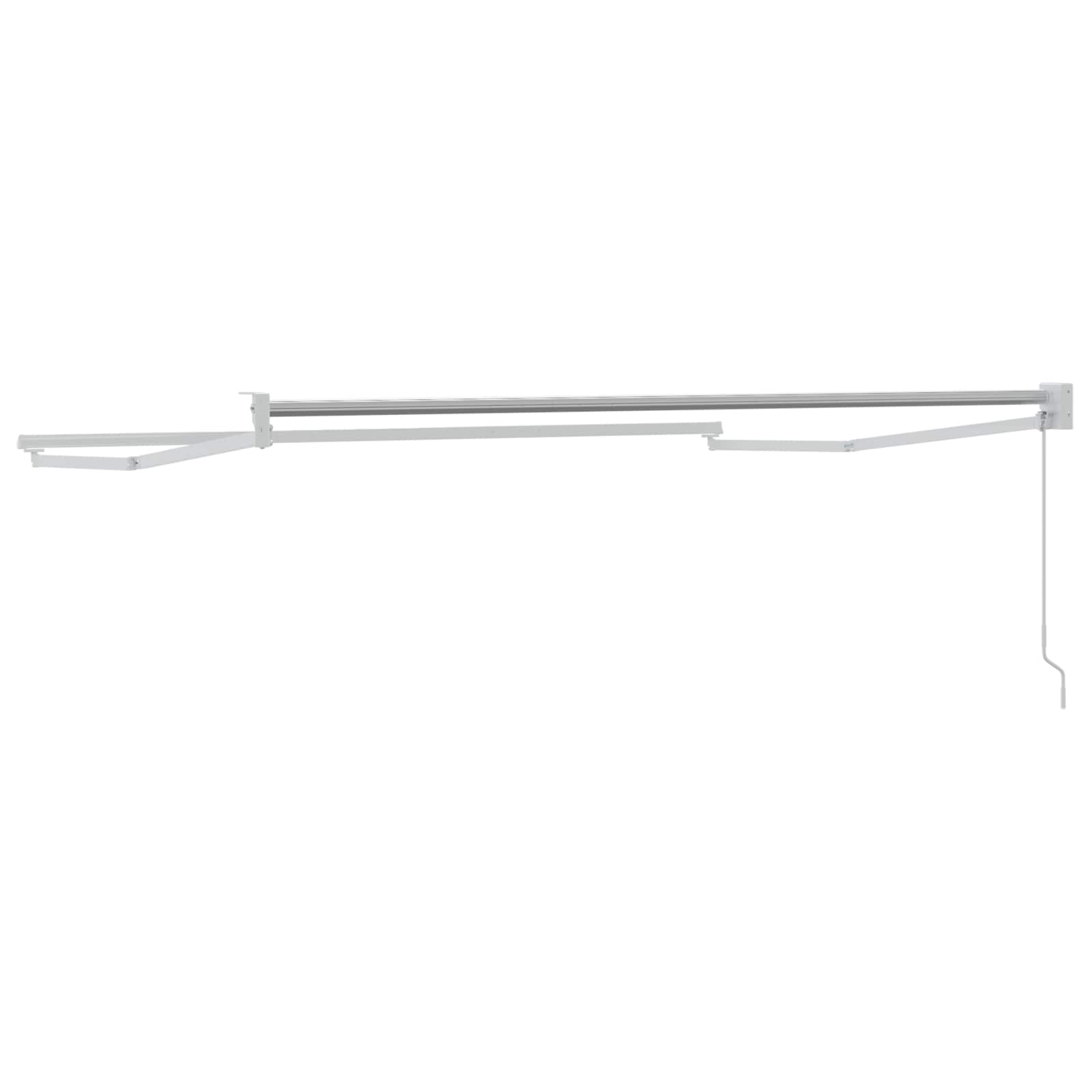 Ausziehbarer Sonnenschirmrahmen Weiß 300 x 250 cm Aluminium