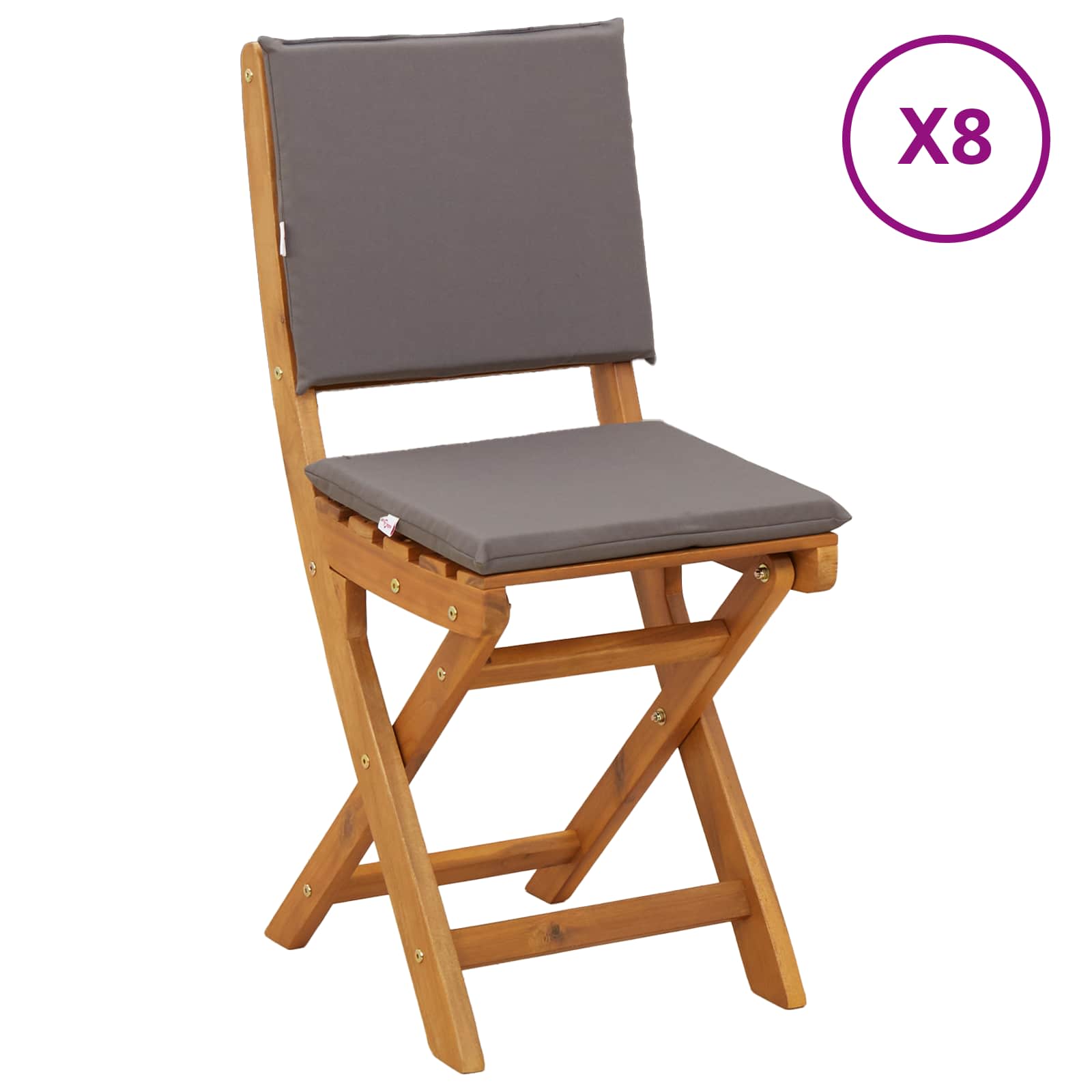 Außen Bistro-Stühle 6 pcs Natur Massivholz Akazie