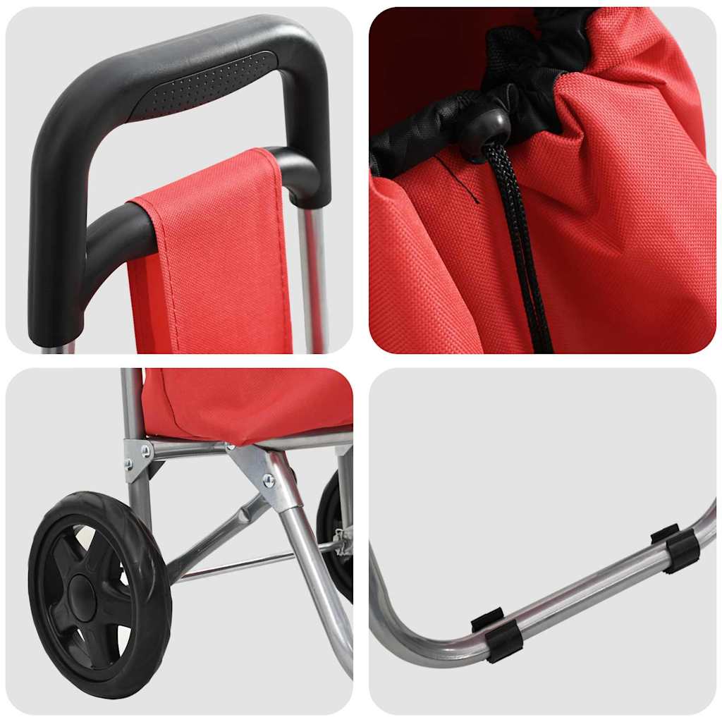 Einkaufswagen Grau 35 x 28 x 92 cm Oxford-stoff