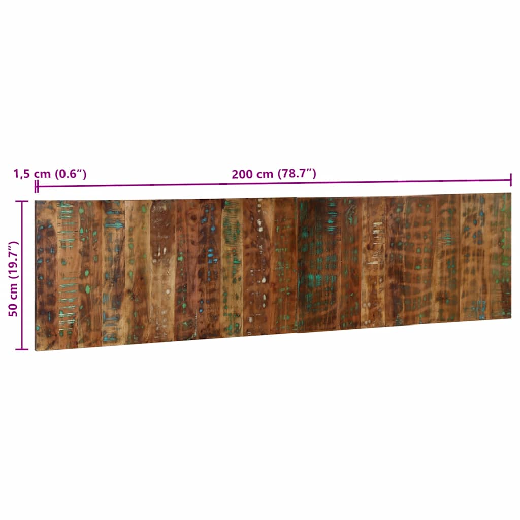 Kopfteil Mehrfarbig 160 cm Massivholz Altholz
