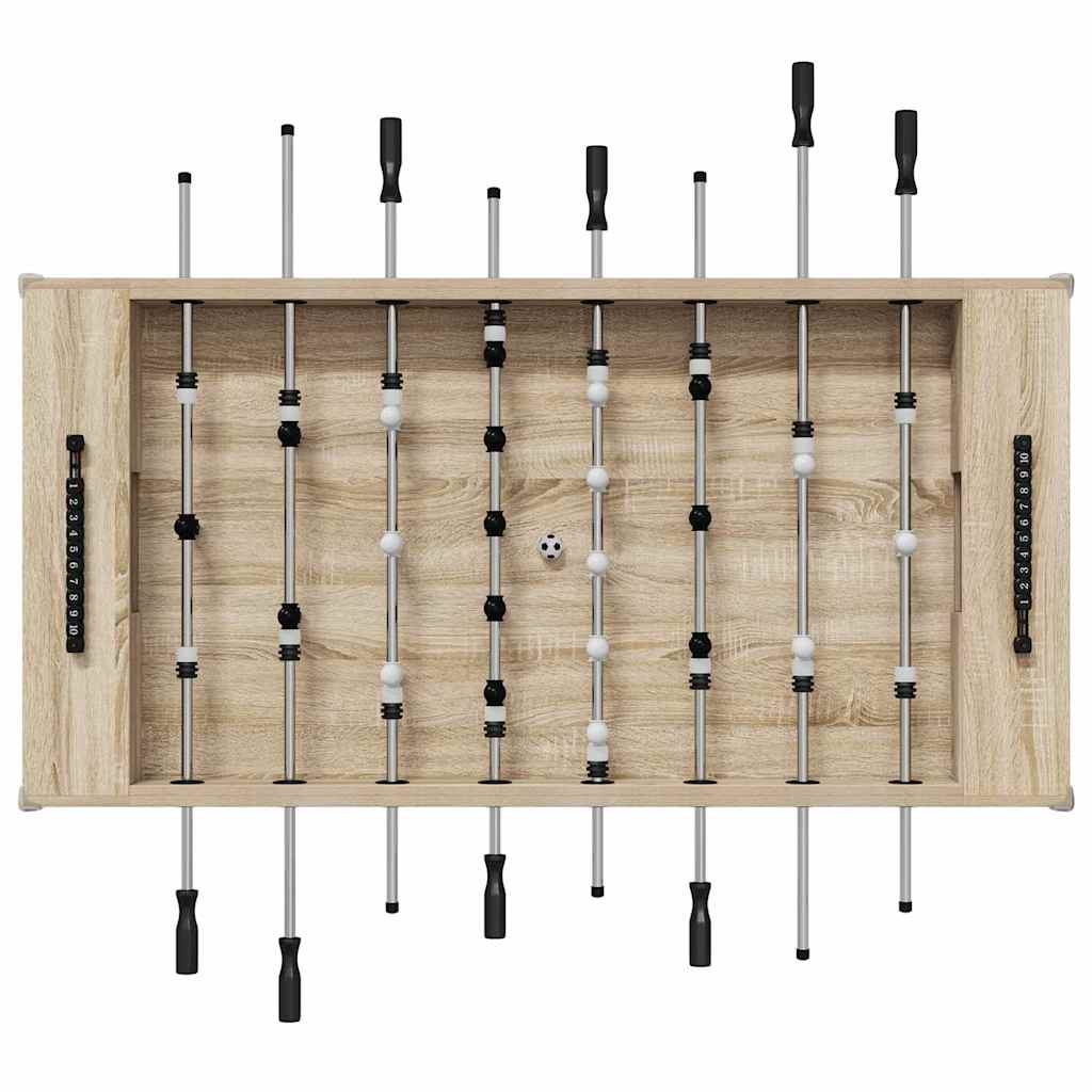 Tischfußballtisch Weiß 146,5 x 74 x 85 cm Holzwerkstoff