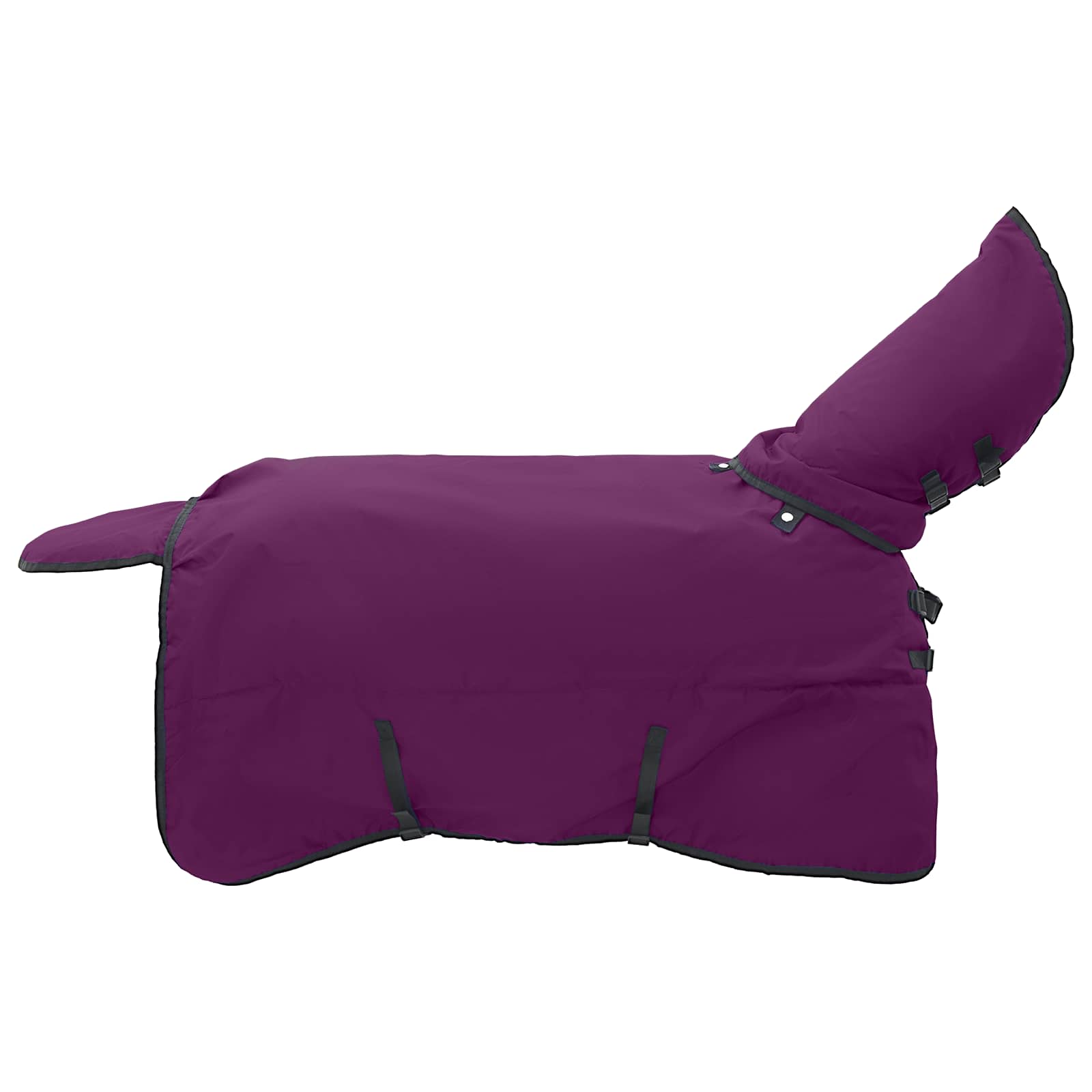 Pferdedecke Dunkelgrün und Schwarz 75 cm Polyester