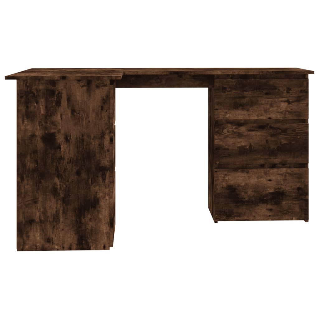 Eckschreibtisch Weiß 145x100x76 cm Holzwerkstoff