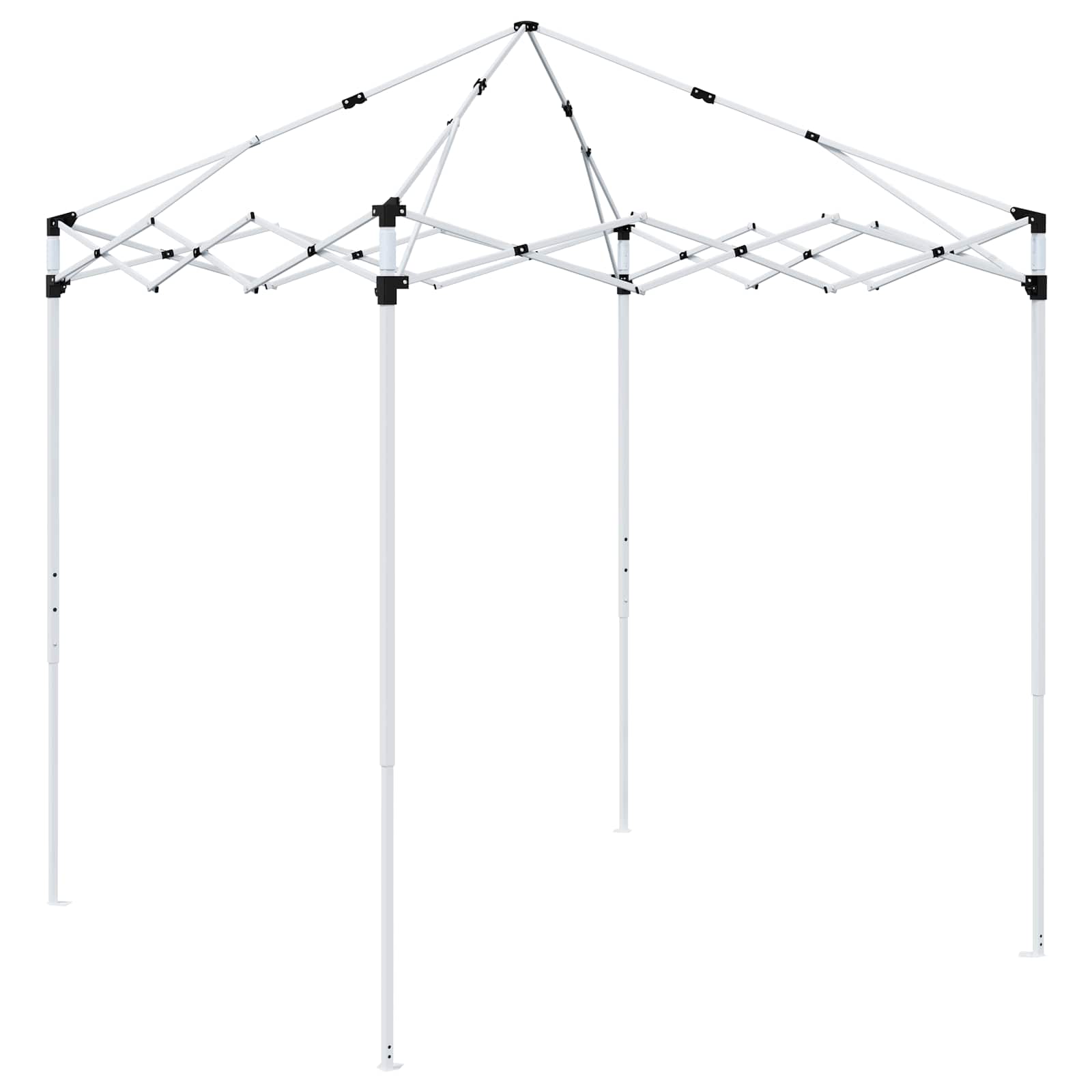Pop-up Partyzelt 195 x 195 x 245 cm Creme Oxford-Stoff