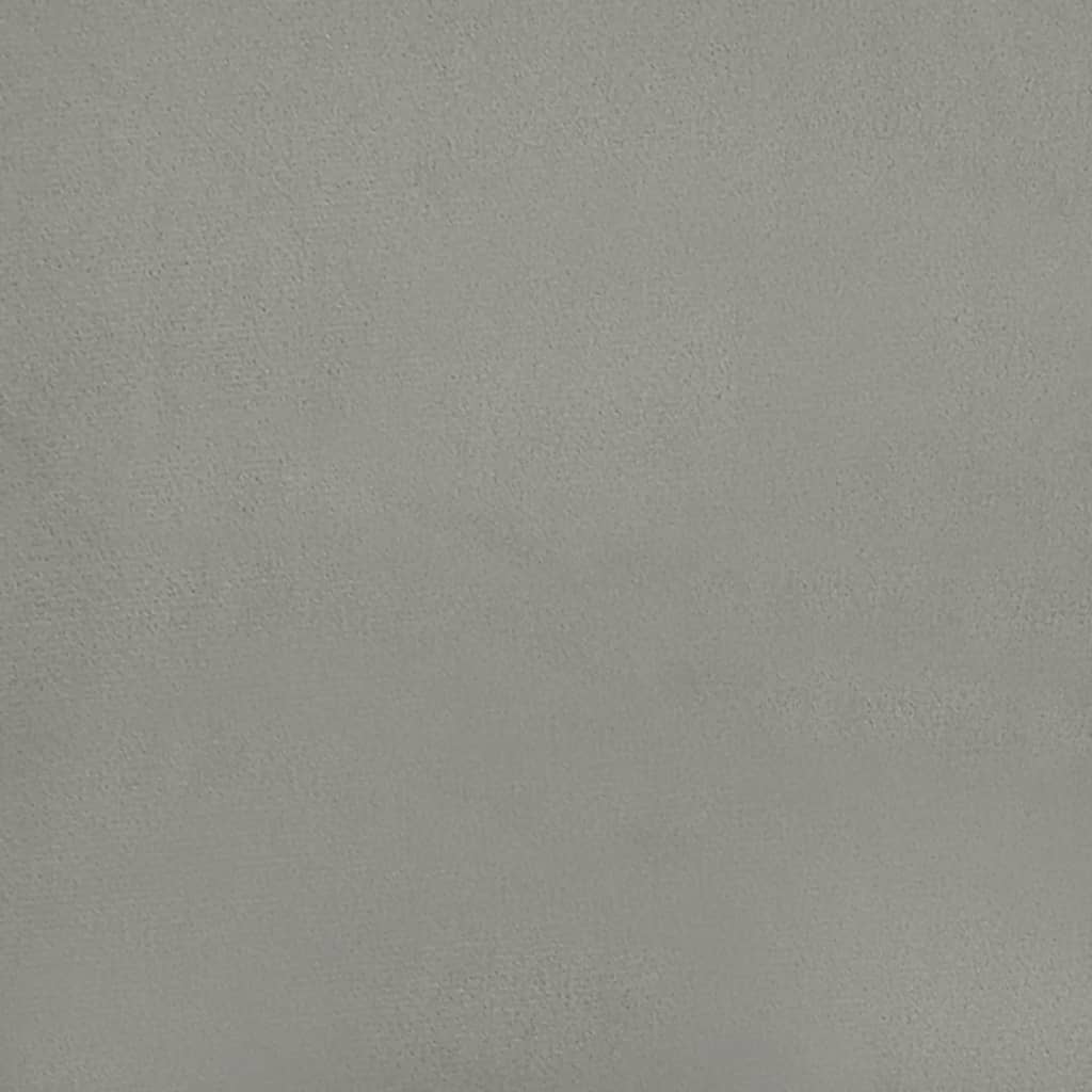 Kopfteil Hellgrau 80x5x118/128 cm Samt
