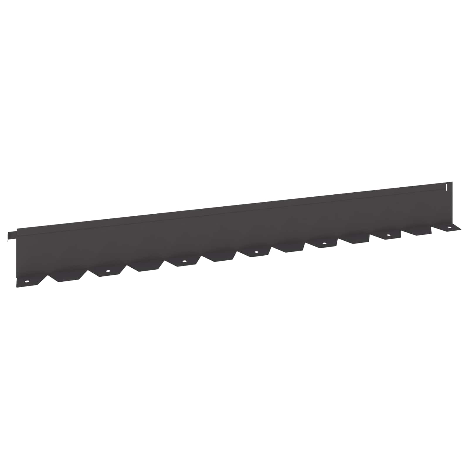 Raseneinfassung 10 pcs 102 x 4 x 4 cm Stahl Schwarz
