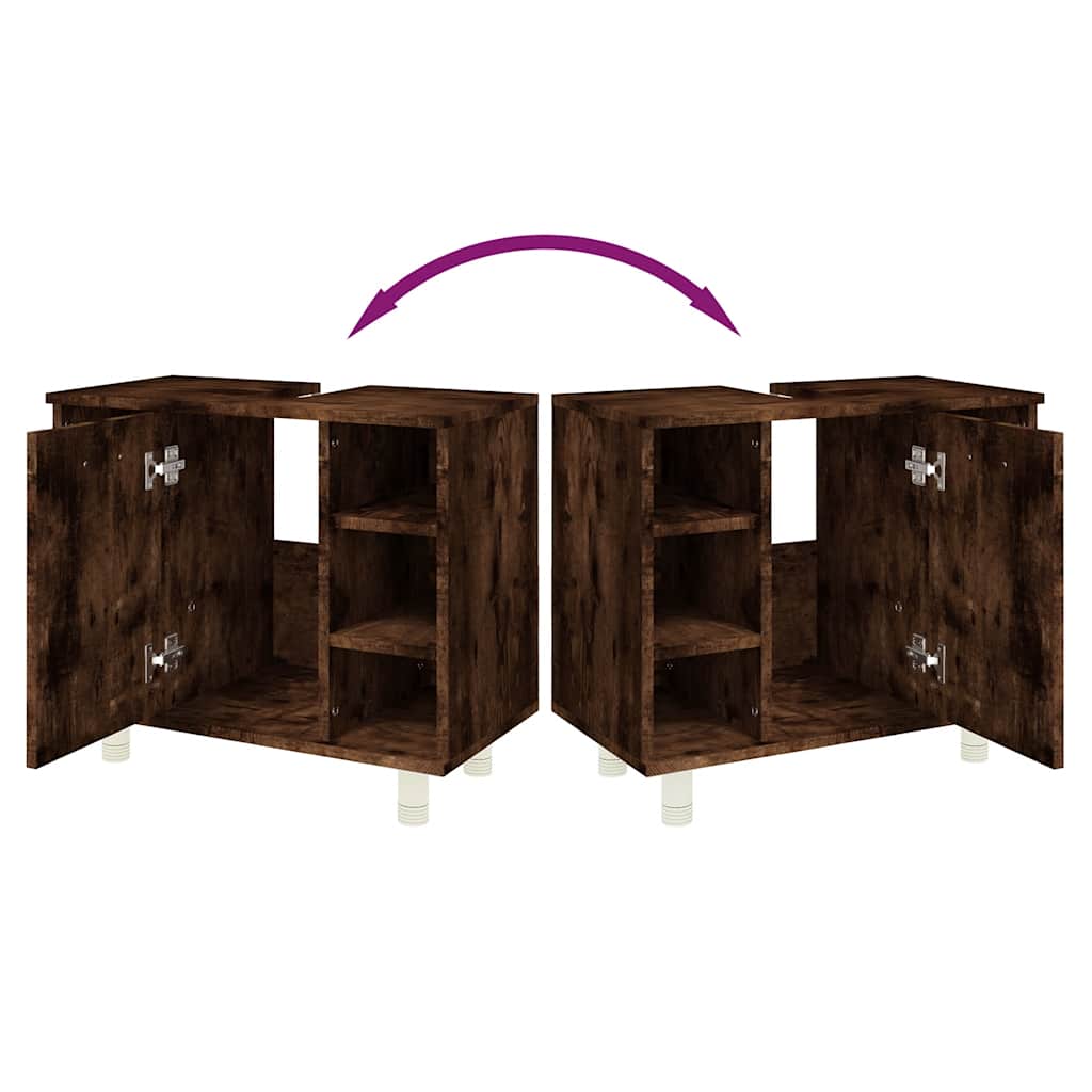 Badezimmerschrank Weiß 60x32x53,5 cm Holzwerkstoff