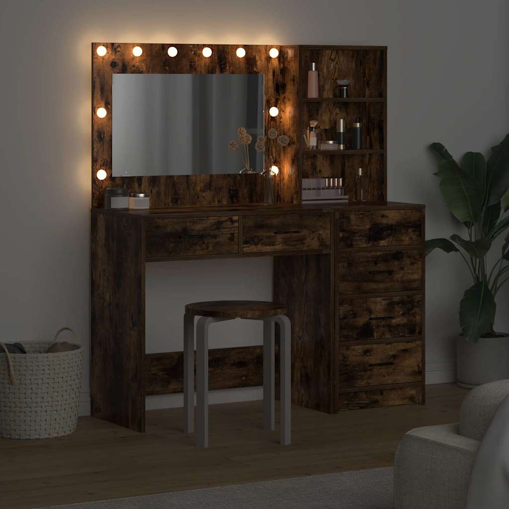 Schminktisch mit Regal Weiß 78,5 x 41 x 135 cm Holzwerkstoff