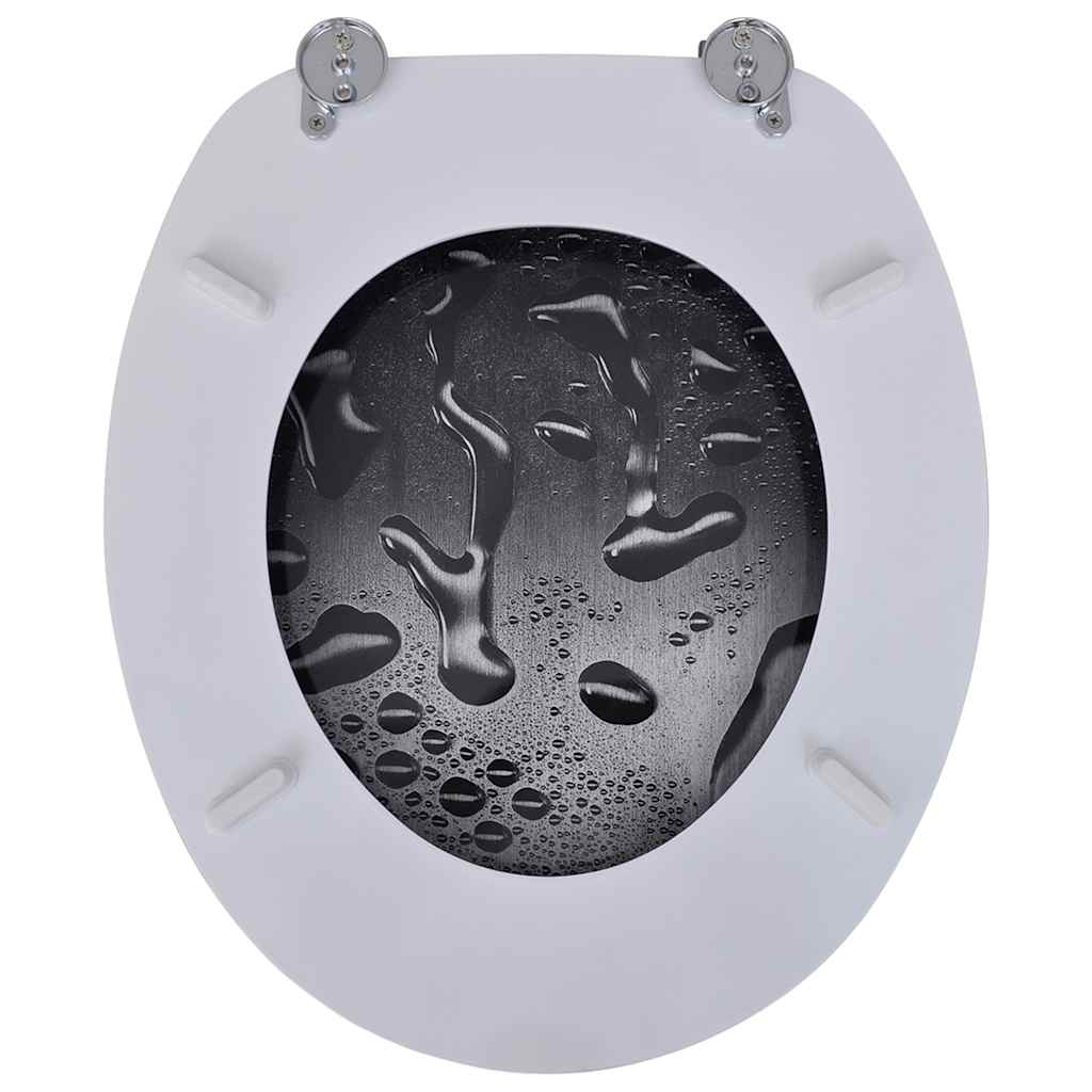 Toilettensitz MDF Deckel Schlichtes Design Weiß