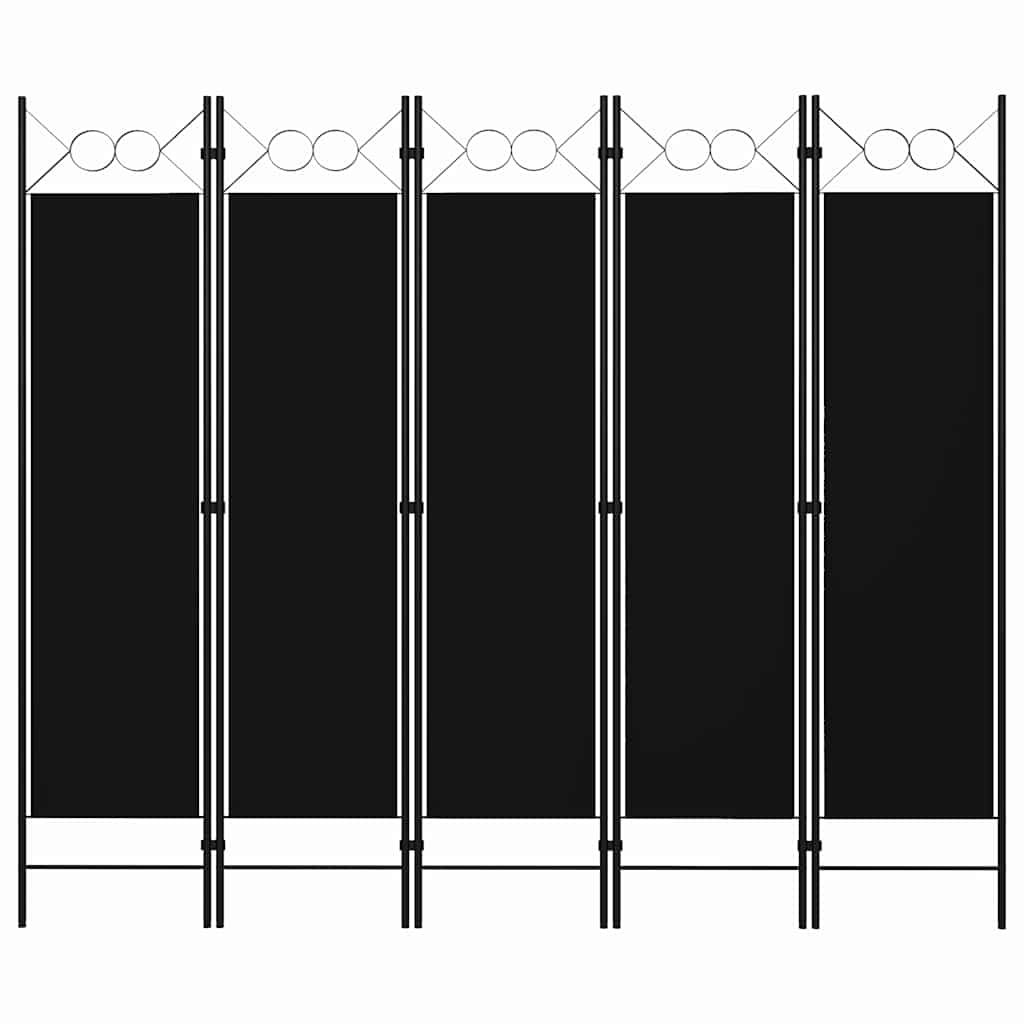 5-tlg. Raumteiler Anthrazit 200 x 180 cm