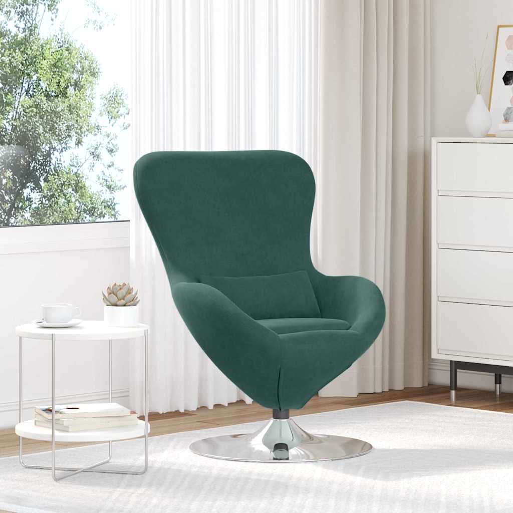 Eiersessel Blau Samt
