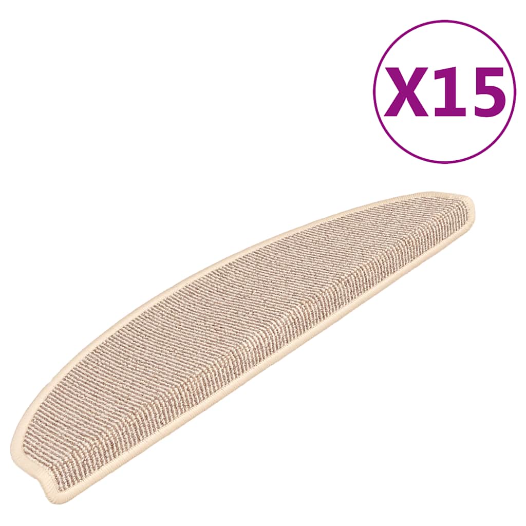 Stufenmatten 15 Stk. 56x17x3 cm Grau Halbrund