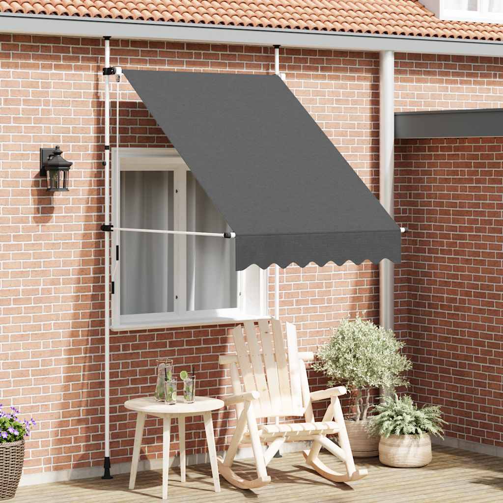 Einziehbare Markise Handbetrieben 150 cm Anthrazit