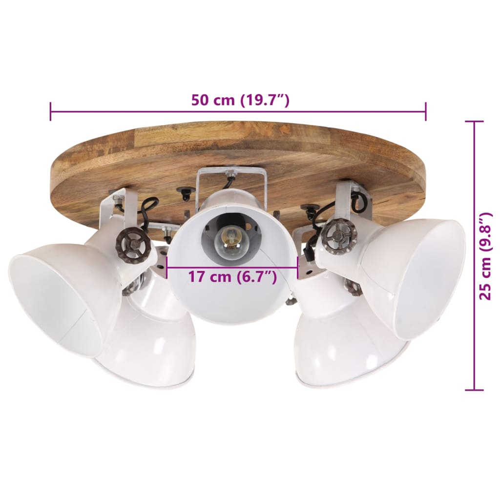 Wandlampe Industriestil Silbern 45x25 cm E27