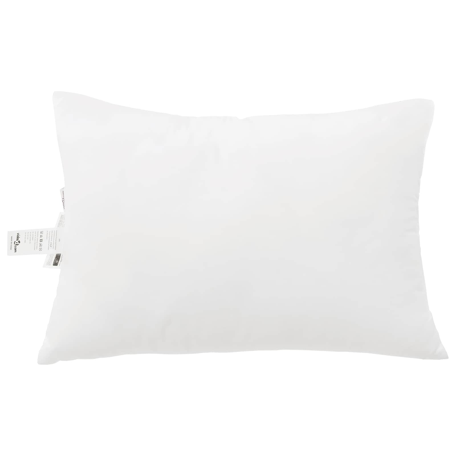 Decke mit Kissen 3 pcs Weiß Mikrofaser und Daunenfedern